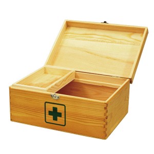日進医療器リーダー木製救急箱 Lサイズ   衛生用品 救急箱 お薬箱 備品 備蓄