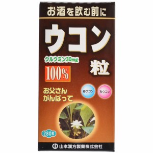 山本漢方 ウコン粒 100％(280粒) お酒を飲む前