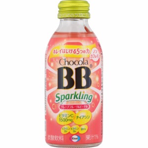 エーザイ チョコラBB スパ−クリング グレープフルーツ&ピーチ味 140ml 瓶 〔炭酸飲料〕 × 24個 栄養ドリンク    ビタミン　きれい　レ