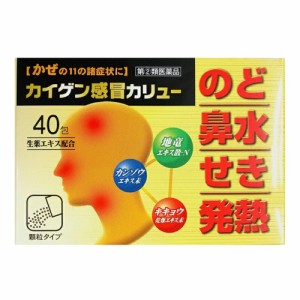 【 指定第2類医薬品 】 カイゲン感冒カリュー ４０包 発熱 せき 鼻水 鼻づまり くしゃみ のどの痛み たん 頭痛 悪寒 関節の痛み 筋肉の痛