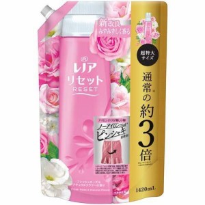 レノア リセット 柔軟剤 フレッシュローズ＆ナチュラルフラワー 詰め替え 超特大(1420ml) 消臭 シワ ヨレ 毛玉防止 おしゃれ服 ダメージ