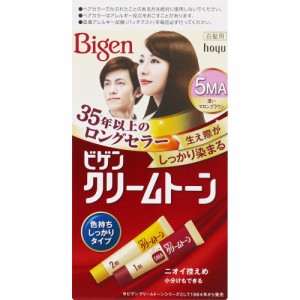 【医薬部外品】ホーユー ビゲン クリームトーン 5MA  白髪染め　ヘアカラー  赤みを抑えた栗色系