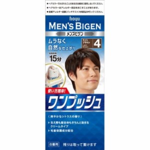 【医薬部外品】メンズビゲン ワンプッシュ 4（ライトブラウン） 男性用 おしゃれ染め ヘアカラー