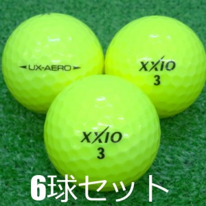 ロストボール XXIO UX AERO プレミアムパッションイエロー 6球セット 中古 Aランク ゼクシオ エアロ 黄色 ゴルフボール
