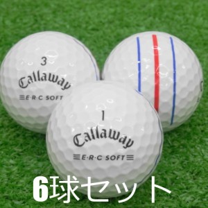 ロストボール キャロウェイ ERC SOFT ホワイト 2021年モデル 6球セット 中古 Aランク イーアールシー ソフト 白 ゴルフボール