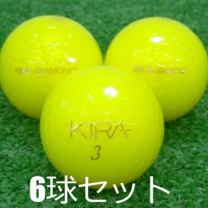 ロストボール キャスコ KIRA ダイヤモンド イエロー 6球セット 中古 Aランク キラ 黄色 ゴルフボール