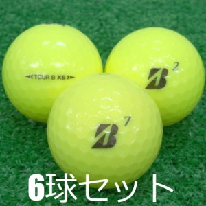 ロストボール ブリヂストン TOUR B XS イエロー 2022年モデル 6球セット 中古 Bランク ツアーB 黄色 ゴルフボール