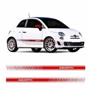 （ABARTH/アバルト）アバルト 500/595 サイドストライプ ステッカー 左右セット