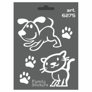 （Family Stickers/ファミリーステッカー）Cane ? Gatto ステッカー 切文字 カー デカール