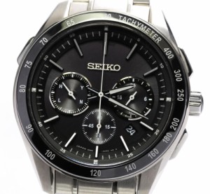 ☆良品【SEIKO】セイコー ブライツ SAGA171 8B82-0AP0 クロノグラフ ソーラー電波 メンズ【ev20】