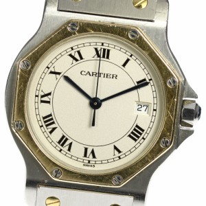 ベルトジャンク カルティエ CARTIER W10125U2 クロノスカフ デイト クォーツ メンズ _773400