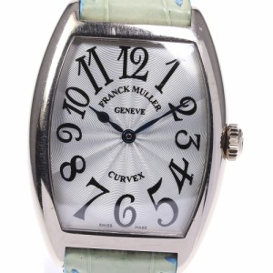 フランクミュラー FRANCK MULLER 7502QZ トノーカーべックス K18WG クォーツ レディース 美品 保証書付き_654592【ev20】