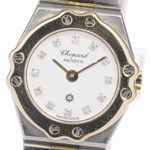 【Chopard】ショパール サンモリッツ 12Pダイヤ 8067/11 クォーツ レディース【ev20】