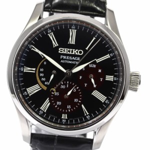 ☆極美品★箱付き【SEIKO】セイコー プレサージュ 漆・白檀塗限定モデル パワーリザーブ SARW045/6R21-01F0 自動巻き メンズ_707121