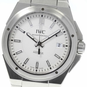 ☆良品★保証書付き【IWC SCHAFFHAUSEN】IWC インヂュニア デイト IW323904 自動巻き メンズ_715043【63】