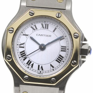 ☆訳あり【CARTIER】カルティエ サントスオクタゴンSM 自動巻き レディース_595857