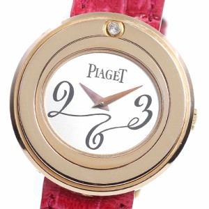 ピアジェ PIAGET P10402 ポセション K18PG 1Pダイヤ クォーツ レディース 良品 _720646