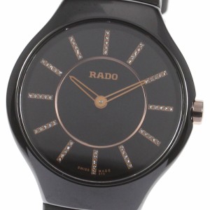 ☆極美品 ★箱・保証書付き【RADO】ラドー トゥルーシンライン インデックスダイヤ 420.0742.3 / R27742709 クォーツ レディース_723323