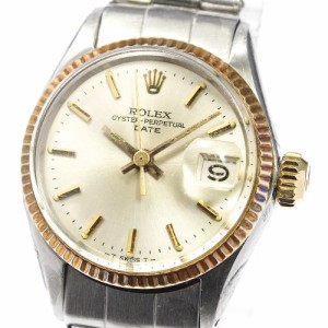 ☆訳あり 【ROLEX】ロレックス オイスターパーペチュアル デイト Cal.1160 6517 自動巻き レディース_715878