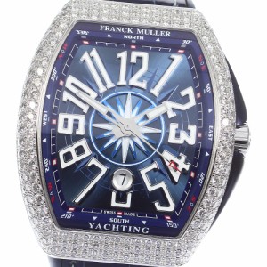 ☆美品 【FRANCK MULLER】フランクミュラー ヴァンガード ヨッティング パヴェダイヤ V45SCDTD 自動巻き メンズ_722613【ev15】