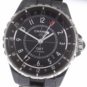 【CHANEL】シャネル J12 GMT マットブラック H3101 自動巻き メンズ_737423【ev15】