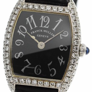 フランクミュラー FRANCK MULLER 2251QZD トノーカーベックス K18WG ダイヤベゼル クォーツ レディース _740431【ev20】