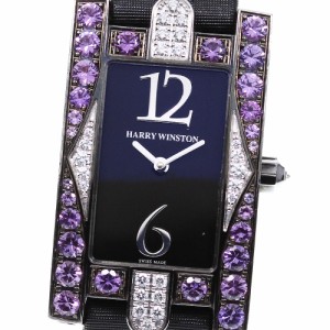 ハリーウィンストン HARRY WINSTON 310LQW アヴェニュー K18WG パープルサファイヤ クォーツ レディース _744823