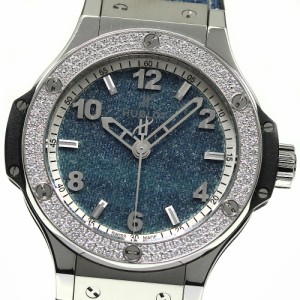 ウブロ HUBLOT 361.SX.2710.NR.1104.JEANS ビッグバン ジーンズ 日本限定 ダイヤベゼル クォーツ レディース 良品 保証書付き_744537