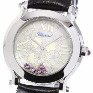 ☆良品★箱付き【Chopard】ショパール ハッピースポーツ 5Pダイヤ 8590 クォーツ レディース_705679【ev20】