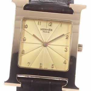 エルメス HERMES HH1.785 Heure H K18YG クォーツ ボーイズ _748548【ev15】