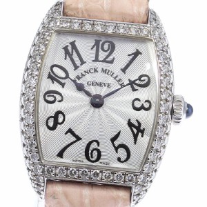 フランクミュラー FRANCK MULLER 2251QZD トノーカーベックス K18WG ダイヤベゼル クォーツ レディース _749851【ev15】