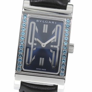 ブルガリ BVLGARI RT39S レッタンゴロ ブルートパーズベゼル クォーツ レディース 良品 _751075【ev20】