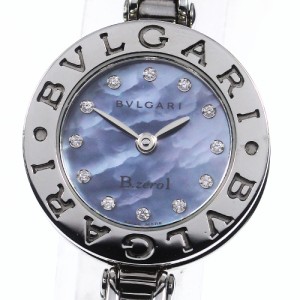 ブルガリ BVLGARI BZ22S B-zero1 バングル Sサイズ 12Pダイヤ クォーツ レディース 美品 _750304【ev15】