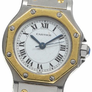 訳あり カルティエ CARTIER サントスオクタゴンSM YGコンビ 自動巻き レディース _742533【ev20】