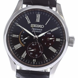 セイコー SEIKO SARW045/6R21-01F0 プレサージュ 漆・白檀塗限定モデル パワーリザーブ 自動巻き メンズ 極美品 箱付き_755181