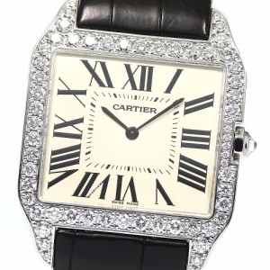 カルティエ CARTIER WR000551 ロンドルイ K18WG ダイヤベゼル 手巻き メンズ _775810