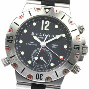 訳あり ブルガリ BVLGARI SD38S GMT ディアゴノ スクーバ デイト 自動巻き メンズ _752517【ev20】