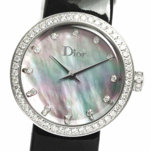 ディオール Dior CD047111A002 ラ ディ ドゥ ディオール 12P ダイヤベゼル クォーツ レディース 保証書付き_759646【ev20】