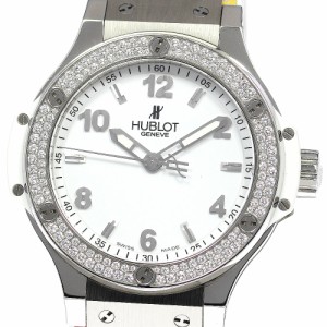 ウブロ HUBLOT 361.SE2010.RW.1104 ビッグバン スチール ダイヤモンド クォーツ レディース 美品 _758856【ev15】