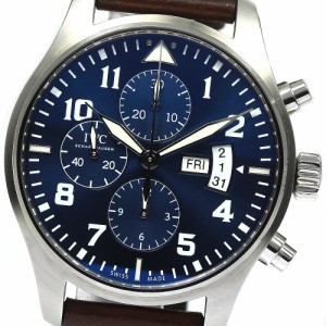 IWC SCHAFFHAUSEN IW377766 パイロットウォッチ クロノグラフ デイデイト 自動巻き メンズ 良品 保証書付き_758379