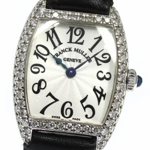 フランクミュラー FRANCK MULLER 2251QZD トノー カーベックス K18WG ダイヤベゼル クォーツ レディース 保証書付き_760461【ev10】