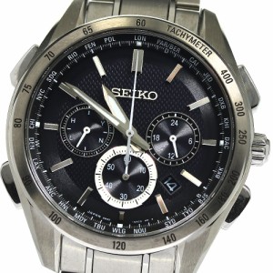 セイコー SEIKO SAGA193/8B92-0AB0 ブライツ フライトエキスパート クロノグラフ ソーラー電波 メンズ 美品 箱付き_761929【ev20】