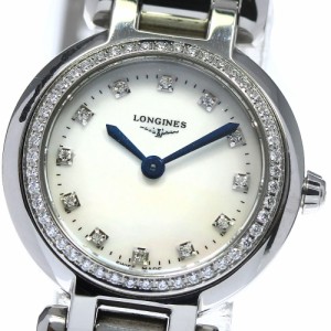 ロンジン LONGINES L8.109.0.87.6 プリマルナ 12P ダイヤべゼル クォーツ レディース 良品 箱・保証書付き_766292【ev10】