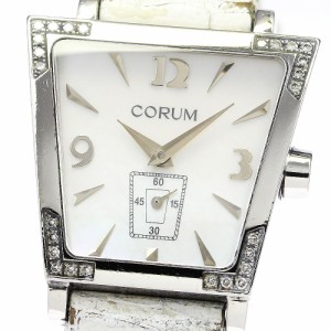 コルム CORUM 105.405.47 トラピーズ ダイヤベゼル スモールセコンド クォーツ レディース 保証書付き_765706【ev15】