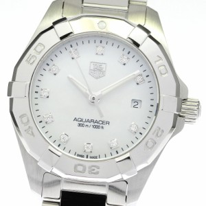 タグホイヤー TAG HEUER WAY1413 アクアレーサー 11Pダイヤ クォーツ レディース 美品 _769768【ev10】