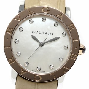 ブルガリ BVLGARI BBLP33SG ブルガリブルガリ 12Pダイヤ PGベゼル 自動巻き ボーイズ 内箱・保証書付き_769971【ev10】