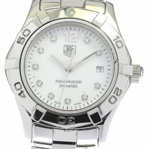 タグホイヤー TAG HEUER WAF1415 アクアレーサー 10Pダイヤ デイト クォーツ レディース _767252