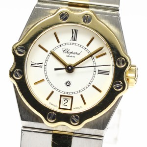 ショパール Chopard 25/8024 サンモリッツ K18YGコンビ クォーツ レディース 保証書付き_762432【ev10】