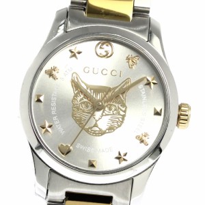 グッチ GUCCI 126.5/YA126596 Gタイムレス 猫 クォーツ レディース _767304