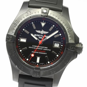 ブライトリング BREITLING M17330 アベンジャー シーウルフ ブラックスティール 1000本限定 デイト 自動巻き メンズ 良品 _780598【ev10